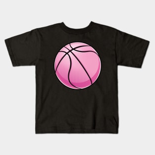 Basketball Pink Ball Kids T-Shirt